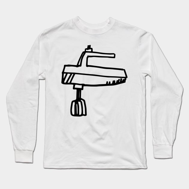 Hand Mixer Long Sleeve T-Shirt by SWON Design